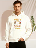 Men's Hoodie Pumpkin Spice Leaves Scattered With Autumn Taste Around School Bus Driver Power