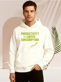 Men's Hoodie Productivity Increasing With Coffee Consumption Growth Chart Hoodie