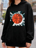 Women's Hoodie Break All Chains Sunbeam Patterned Basketball Design