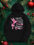 Men's Hoodie Blessed To Be Called Breast Cancer Survivor With Pink Ribbon And Hummingbird