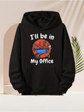 Men's Hoodie Ill Be In My Office Relaxing With Garden Tools By Sunset Wheelbarrow