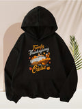 Men's Hoodie Family Thanksgiving Cruise With Autumn Leaves And Ocean Liner