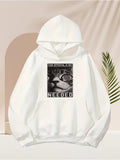 Men's Hoodie Cat Eyes Staring Boldly Into Monochrome Shadows Under White Spotlight Cat