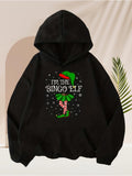 Men's Hoodie Im The Bingo Elf With Festive Christmas Snowflakes And Green Elf