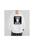 Men's Hoodie Lunch Break With A Plastic Cup Of Cold Beverage In The Center Hoodie