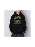 Men's Hoodie Coastal Wetland Serene Landscape With Water Birds In Morning Light Wetland