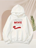 Men's Hoodie Unpaid Movie Critic Red Film Strip Surrounded By Bright Spotlight Hoodie