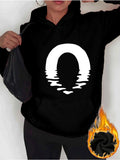 Women's Hoodie Glowing Light Reflected Softly Over Rippling Water Arch