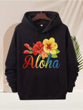 Men's Hoodie Aloha With Vibrant Tropical Flowers In Full Bloom Hoodie