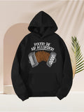 Men's Hoodie Rockin The Air Accordion With Playful Hand Drawn Cartoon Instrument Accordion