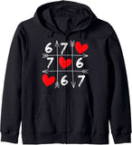 Men's Hoodie Red Hearts And Arrows With White Numbers Hoodie