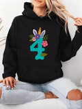 Women's Hoodie Fantasy Unicorn With Decorative Flowers Number Four