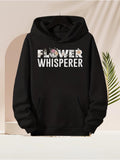 Men's Hoodie Flower Whisperer Playful Bees With Blossoms Amid Springtime Petals Hoodie