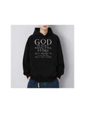 Men's Hoodie God Is Still Writing Your Story Motivational Religious Text Hooded Sweatshirt