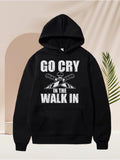 Men's Hoodie Go Cry In The Walk In With Vintage Lettering And Kitchen Utensils Illustration Hoodie