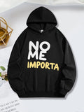 Women's Hoodie Bold Statement Letters With Playful Cartoon Style Typography Hoodie