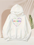 Men's Hoodie Positive Words Surrounding Heart Shape Manager Hoodie