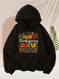 Men's Hoodie Thanksgiving Crew Surrounded By Colorful Leaves And Pumpkin Crew