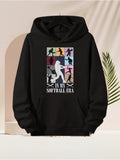 Men's Hoodie In My Era With Vibrant Silhouettes Grey Softball Player