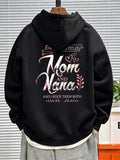 Men's Hoodie The Best Titles Mom And Nana With Delicate Hearts And Leaves Graphic