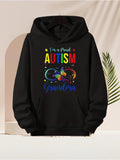 Men's Hoodie Im A Proud Grandma Colorful Butterfly Autism Awareness Hoodie