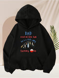 Men's Hoodie Dad Reel In The Fun Among Lively Colorful Fishing Lures With Hooked Bait And Bobber