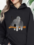 Women's Hoodie Sleepy Koala Resting Peacefully On Tree Branch