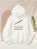Men's Hoodie Never Underestimate An Old Man Playing Bassoon Musical Instrument
