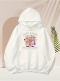 Men's Hoodie Just A Dad Bear Hugging Coffee Surrounded By Purple Hearts