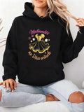 Women's Hoodie No English Text Colorful Flowers With Spinning Golden Skirt Dress