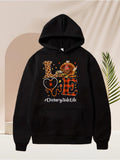 Men's Hoodie Dietary Aide Life Wild Print Heart With Cute Puppy Love