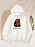 Men's Hoodie I Am Black History Woman With Sunglasses And Hoop Earrings Graphic Hoodie