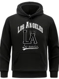 Men's Hoodie Los Angeles Lettering With Classic Sports Style LA