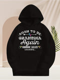 Men's Hoodie Soon To Be Grandma Again Colorful Letters And Loading Bar Hoodie