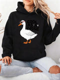 Women's Hoodie Cool As A Goose With Sun Glasses Standing Proudly Goose