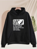 Men's Hoodie Service Dog Federal Law Informative Print With Sitting Dog Graphic