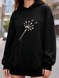 Women's Hoodie Delicate Windblown Seeds Floating Under Spring Breeze Dandelion