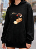 Women's Hoodie Breakfast Pastries With Coffee Butter And Chocolate Assorted Bread