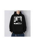 Men's Hoodie Anime Inspired Character Listening To Music Under Night Sky Cat