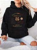 Women's Hoodie Homemade Recipe Ingredients Print With Mixing Utensil And Cookie Shaped Figures