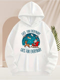 Men's Hoodie Cats For Everybody Santa Sleigh With Cats Under Night Sky