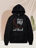 Men's Hoodie Thats My Granddaughter Out There With A Brown Stitched Football