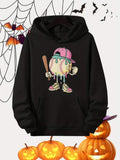 Men's Hoodie Colorful Dripping Cartoon Baseball With Cute Sneakers