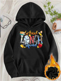 Women's Hoodie School Lunch Squad With Food And Playful Colorful Letters Hoodie