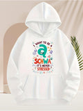 Men's Hoodie I Want To Be A Schwa Surrounded By Colorful Symbols And Playful Letters Hoodie