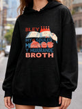 Women's Hoodie Bley My Spoiled Hujurande Broth Cartoon Crowned Characters Under Bold Letters