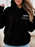 Women's Hoodie Mama With Cute Line Drawn Baby Bears Graphic Hoodie
