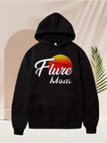 Men's Hoodie Flure Mom Sunset Glow With Warm Evening Sky Hoodie
