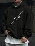 Men's Hoodie Diagonal Paths With Two White Airplanes Hoodie