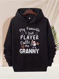 Men's Hoodie My Favorite T Ball Player Calls Me Granny With Baseball Bat And Helmet